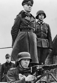 Erwin Rommel inspecting the defenses in Normandy, 1944