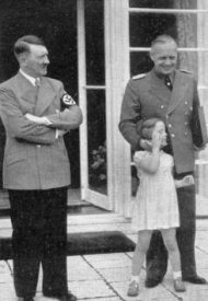 Hitler with Ribbentrop and his daughter Ursula in Berlin-Dahlem (Ribbentrop´s birthday in April 30, 1939)