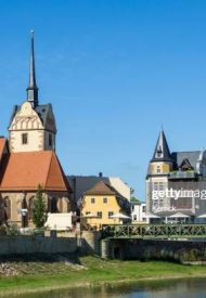 Gera Thuringia – district Untermhaus with river weisse Elster in Hofwiesenpark