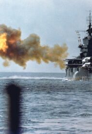 New_Mexico_class_battleship_bombarding_Okinawa