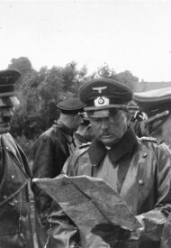 Adolf Hitler at the Wehrmacht maneuvers with Werner von Fritsch and Colonel Hossbach